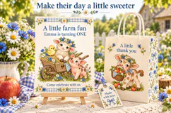 Whimsical Farm Animal Clipart Product Image 4