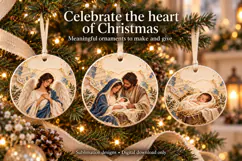 Nativity Ornament Sublimation Designs Product Image 3