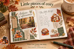 Cozy Autumn Cat Fussy Cut Stickers Product Image 2