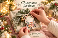 Woodland Christmas Gift Tags Printable Product Image 3