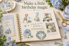 Golf Fussy Cuts, Printable First Birthday Stickers Product Image 3