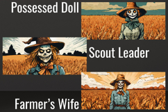 Halloween Scarecrow Zombie Women Mug Wraps for Sublimation Product Image 3