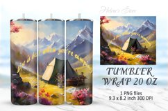 Mountains tumbler sublimation wrap 20 oz PNG Design BUNDLE Product Image 12