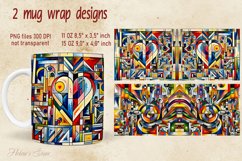 Abstract pattern Mug Sublimation designs | Heart pattern PNG Product Image 1