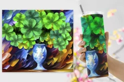 Shamrock 20oz Skinny Tumblers sublimation wraps Product Image 3