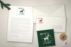 Merry and Bright Christmas Deer SVG Product Image 5