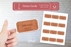 Book Club Ticket printable Sticker Reading Genre Ticket png Product Image 1