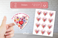 Mother’s Day Heart Stickers PNG Floral Mom Designs flowers Product Image 1