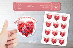 Mother’s Day Heart Stickers PNG Floral Mom Designs flowers Product Image 1