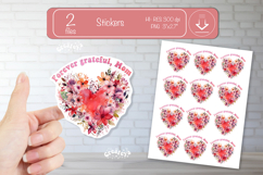 Mother’s Day Heart Stickers PNG Floral Mom Designs flowers Product Image 1
