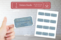 Book Club Ticket printable Sticker Reading Genre Ticket png Product Image 1