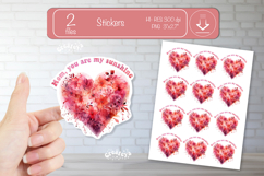 Mother’s Day Heart Stickers PNG Floral Mom Designs flowers Product Image 1