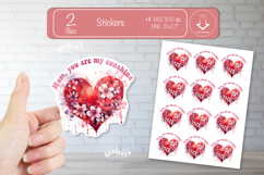 Mother’s Day Heart Stickers PNG Floral Mom Designs flowers Product Image 1