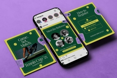 Tennis Competition Instagram carousel &amp; Canva Template Product Image 3