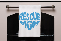 Rescue Mom Cute Dog Word Art Simple Product Image 3