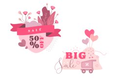 Valentine's Day Sale Editable Vector Scene Creator Product Image 3