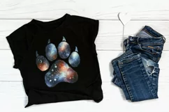 Dog paw imges | Cosmic paw print Sublimation clipart Product Image 3