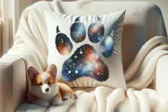Dog paw imges | Cosmic paw print Sublimation clipart Product Image 4