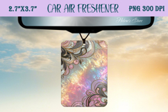 Iridescent floral pattern Air Freshener Car sublimating Product Image 1