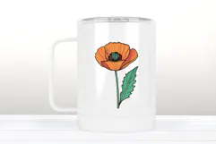 Wild flower poppy clipart |Vintage Summer flower graphics Product Image 4