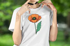 Wild flower poppy clipart |Vintage Summer flower graphics Product Image 5