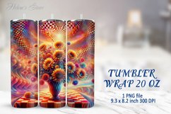 Tumbler Sublimation | 20oz Skinny Tumbler Wrap | Sunflower Product Image 1