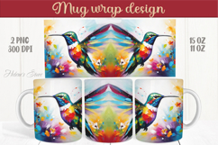 Cute Hummingbird mug wraps sublimation designs |Humming bird Product Image 1