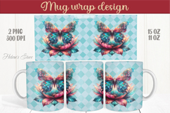 Cute butterfly mug wrap sublimation 15oz 11oz | Summer vibes Product Image 1