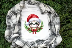 Christmas sloth clipart sublimation PNG|Funny animal face Product Image 3