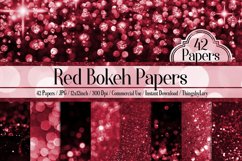 42 Red Luxury Bokeh and Glitter Digital Papers Product Image 1