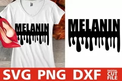 Melanin svg, Black woman svg, Dripping Words, Africa vector Product Image 3