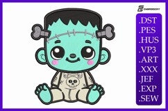 Kawaii Frankenstein Monster Machine Embroidery Designs Product Image 1