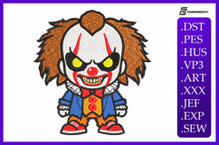 Scary Clown Machine Embroidery Designs Product Image 1