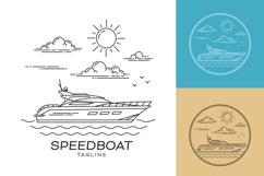 Minimalist speedboat logo Product Image 1