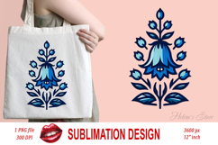 Wildflowers clipart | Vintage Blue Campanula flower graphics Product Image 1