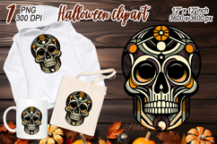 Cute Halloween skull clipart | Abstract shirt designs png Product Image 2