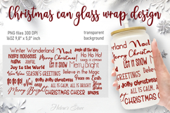 Marry Christmas glass can wrap 16oz BUNDLE|Cute xmas designs Product Image 10