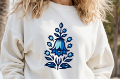 Wildflowers clipart | Vintage Blue Campanula flower graphics Product Image 2