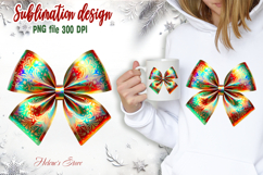 Christmas coquette bows design|Red Green bow T-shirt clipart Product Image 1