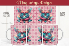 Cute butterfly mug wrap sublimation 15oz 11oz | Summer vibes Product Image 1