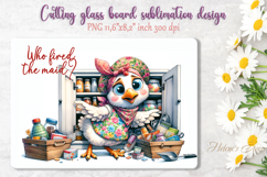 Cute chicken and funny quote cutting board sublimation png Product Image 1