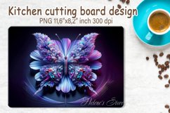 3d Crystal butterfly cutting board sublimation | Glass board Product Image 1
