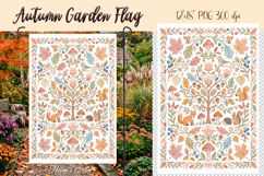 Autumn forest Garden Flag Sublimation | Fall garden design Product Image 1