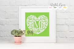 Letter M paper cut design. SVG / DXF / EPS / PNG files Product Image 2