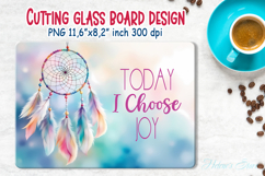inspirational quote kitchen glass cutting board sublimation Product Image 2