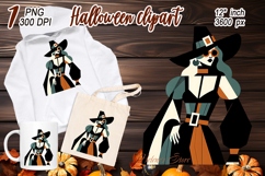 Cute Halloween witch clipart | Abstract shirt designs png Product Image 2