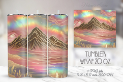 Pink pastel sunrize Mountains straight skinny tumbler 20 oz Product Image 1