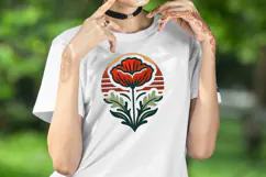 Wild flower poppy clipart |Vintage Summer flower graphics Product Image 4