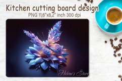 3d Crystal butterfly cutting board sublimation | Glass board Product Image 1