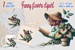 Cute flower clipart | Funny floral summer girly design Product Image 1